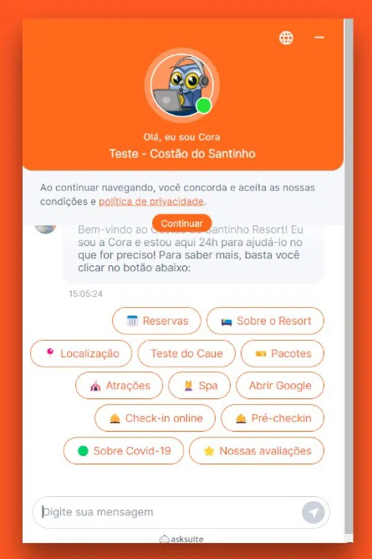 chatbot asksuite