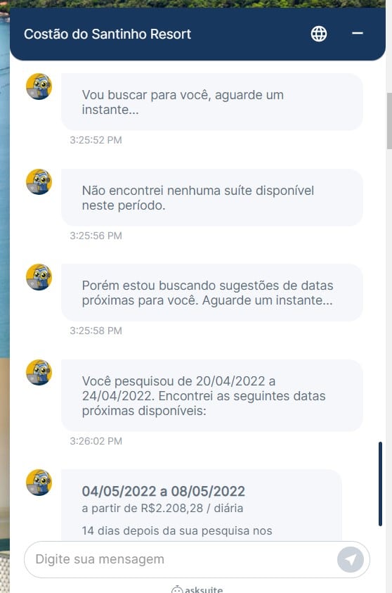 Costao Santino chat bot