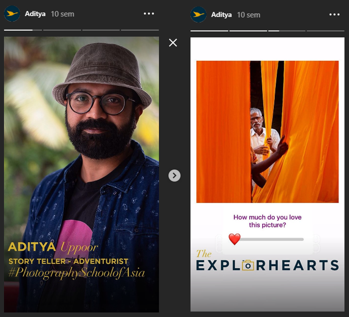 Série de stories ExplorHearts no Instagram da AccorHotels
