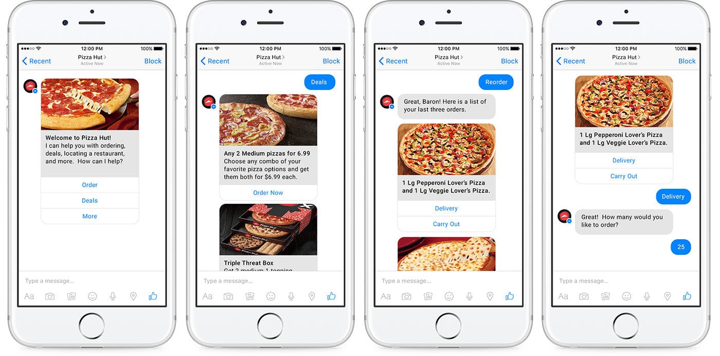 chatbot pizza hut x