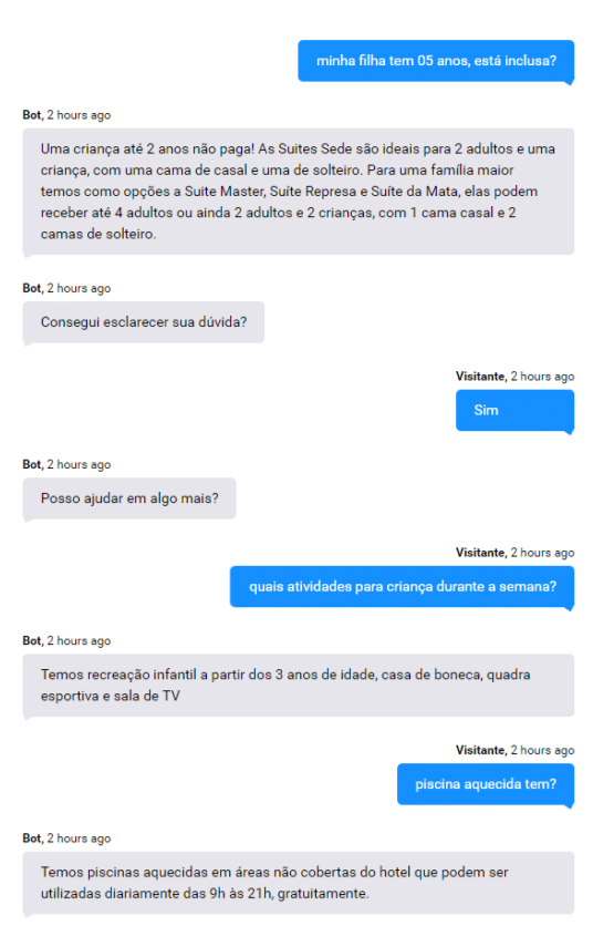 Exemplo de um chatbot com entendimento de linguagem natural