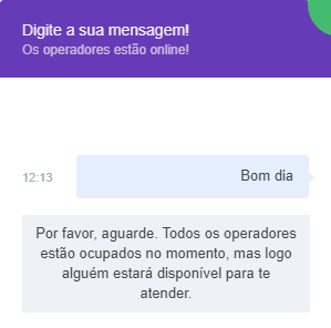 Espera em chats de atendimento