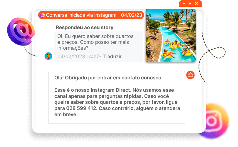 Instagram para reserva de hotel